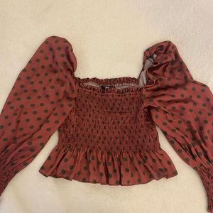 Zara puff sleeve blouse
